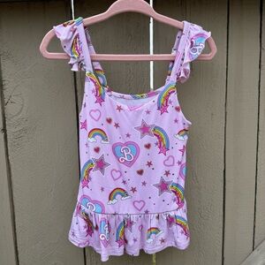NWOT Posh Peanut Barbie Star Power Ruffled Tank
